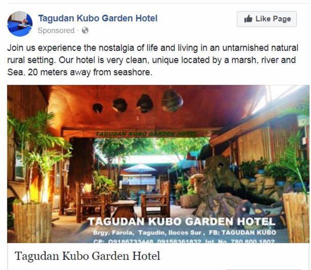 Tagudan Kubo Garden Hotel Tagudin Eksteriør bilde